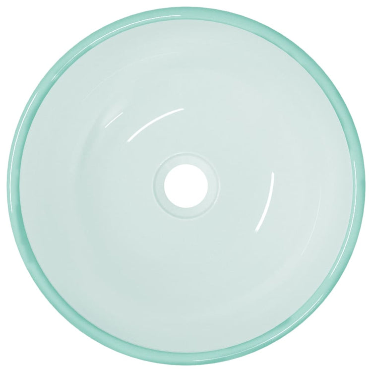 VIDAXL WASHBAIN 35X12 CM TEILTER GLASE MATTE