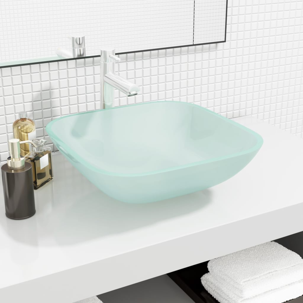 VIDAXL WASHBAIN 42X42X14 CM GLASE MATTE