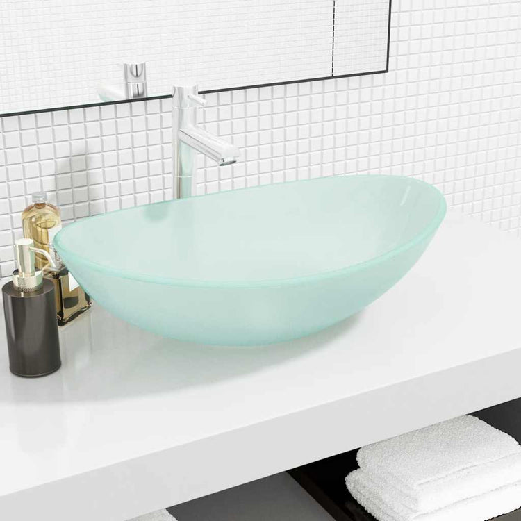 VIDAXL WASHBAIN 54.5X35X15,5 cm Härtetes Glas matt
