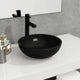 Vidaxl Washbeasin 35x12 cm geschmittertes Glas schwarz