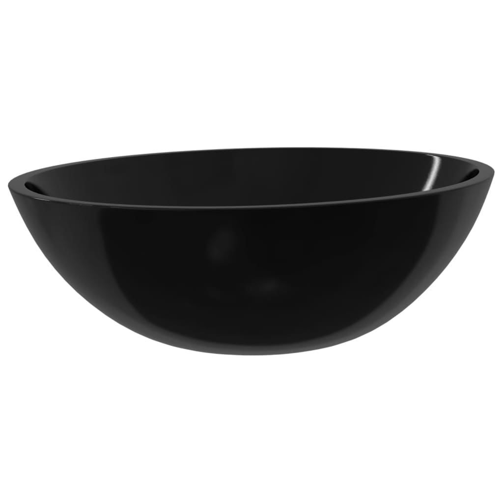 Vidaxl Washbeer 50x37x14 cm Glas schwarz