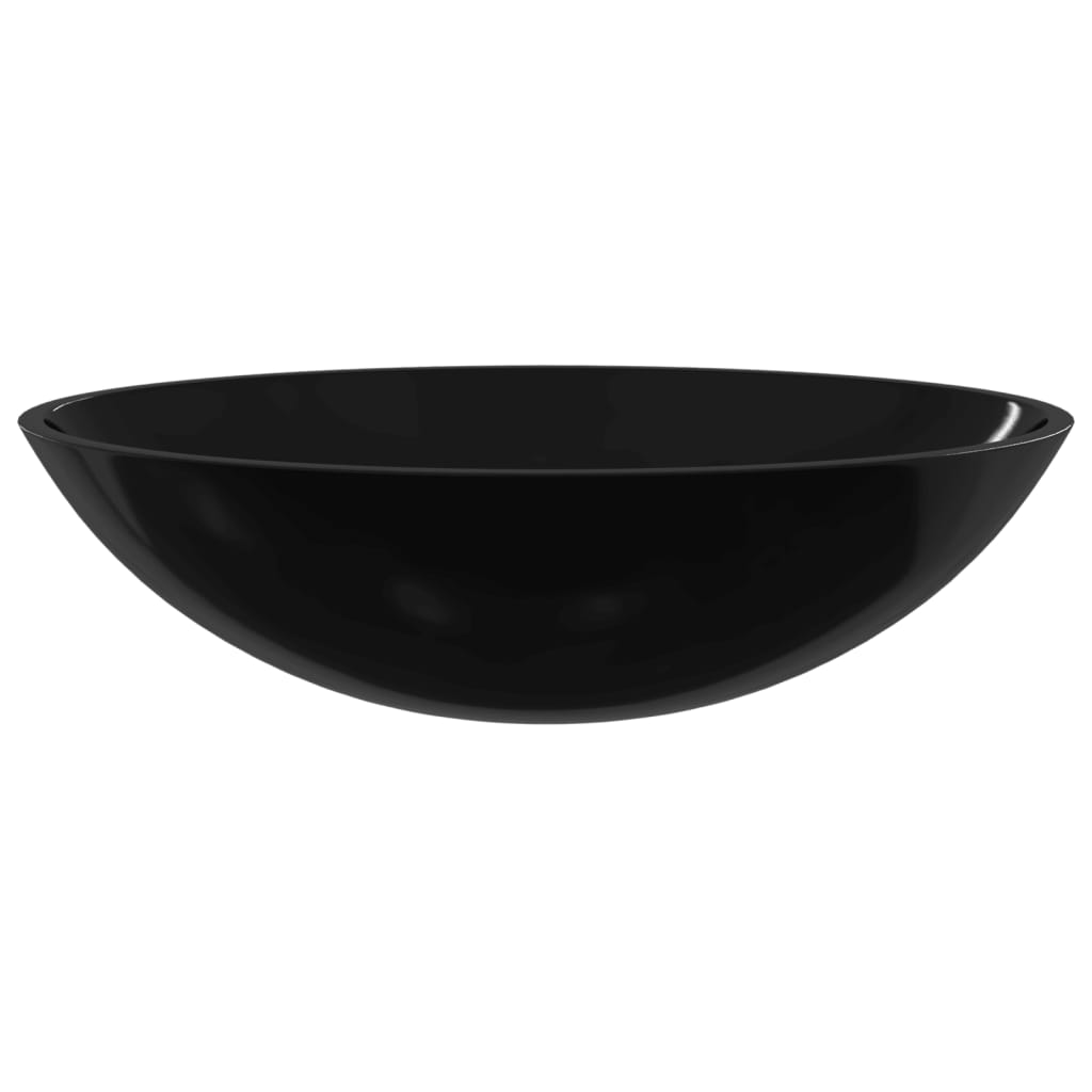 Vidaxl Washbeer 50x37x14 cm Glas schwarz