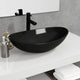 VIDAXL WASHBAIN 54.5X35X15,5 CM Temperiertes Glas schwarz