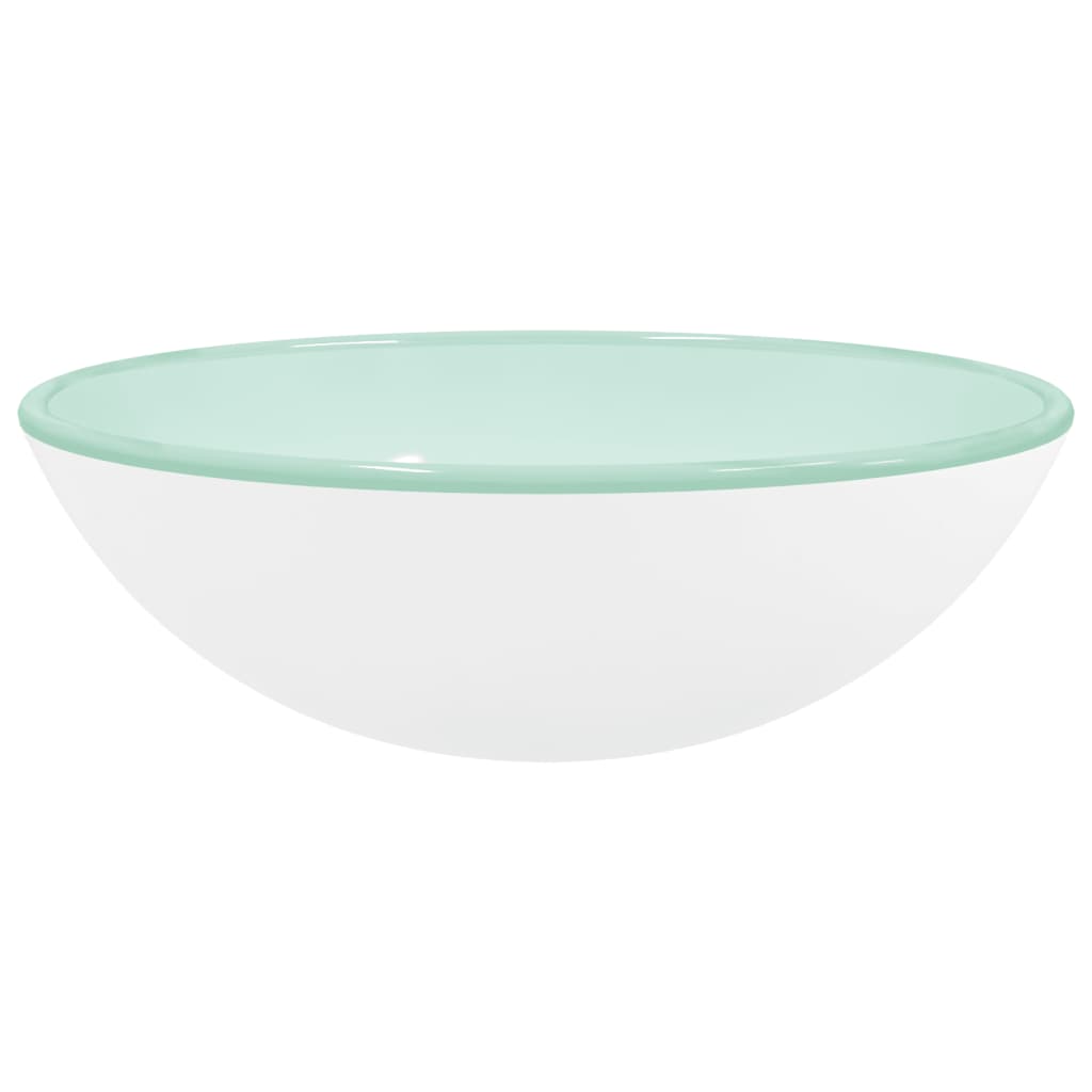 VIDAXL WASHBAIN 42 x 14 cm Temperiertes Glas weiß