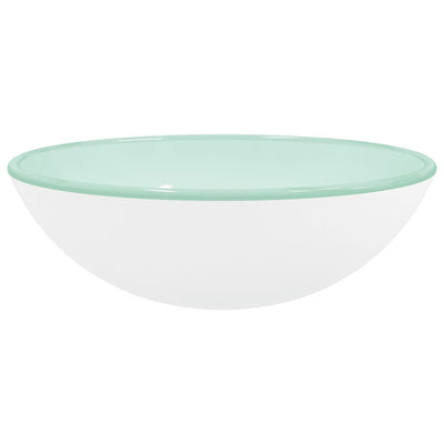 VIDAXL WASHBAIN 42 x 14 cm Temperiertes Glas weiß