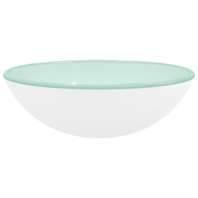 VIDAXL WASHBAIN 42 x 14 cm Temperiertes Glas weiß