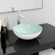 VIDAXL WASHBAIN 35x12 cm terminiertes Glasweiß