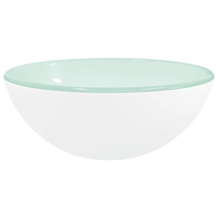 VIDAXL WASHBAIN 30 x 12 cm Temperiertes Glasweiß