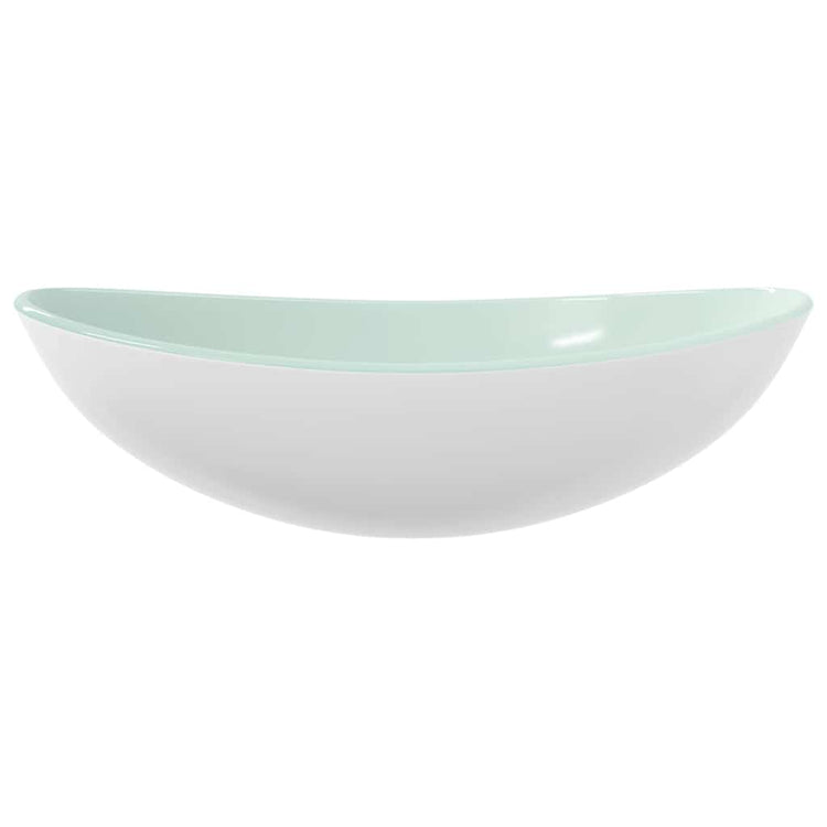 VIDAXL WASHBAIN 54.5X35X15,5 CM Härtetes Glas weiß