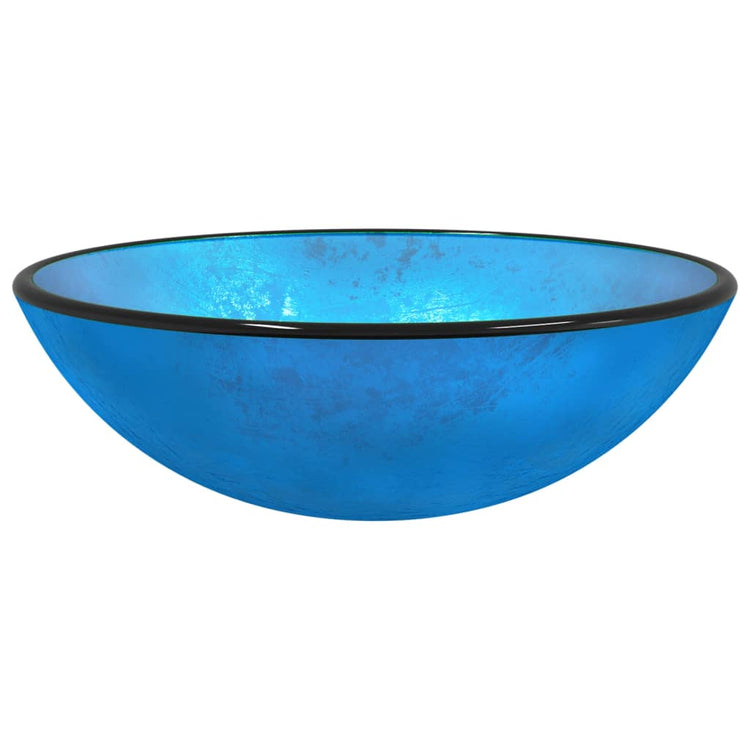 Vidaxl Washbeer 42x14 cm gehärtetes Glasblau