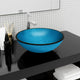 Vidaxl Washbeer 42x14 cm gehärtetes Glasblau