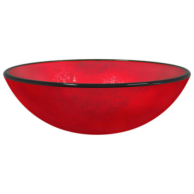 VIDAXL WASHBAIN 42X14 cm Temperiertes Glasrot