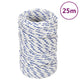 Vidaxl -Bootseil 2 mm 25 m Polypropen weiß