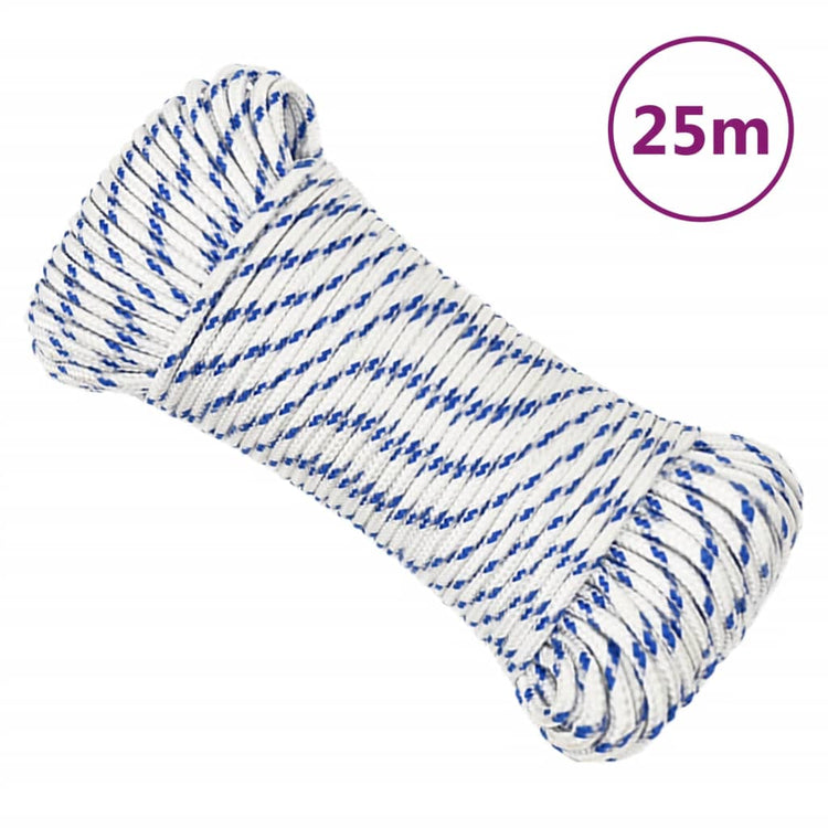 VIDAXL -Kofferchen 3 mm 25 m Polypropylenweiß