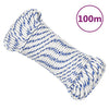 VIDAXL -Kofferchen 3 mm 100 m Polypropylenweiß