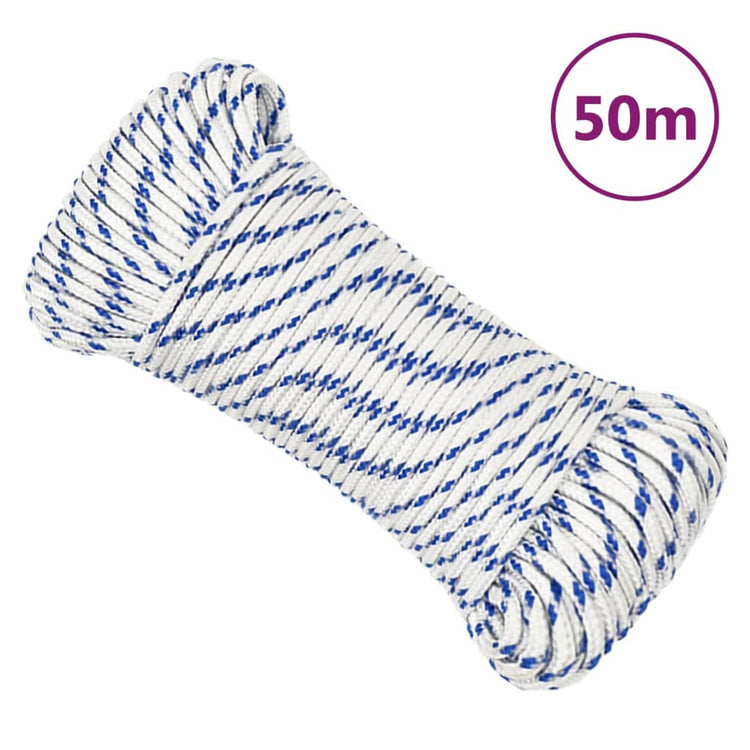 VIDAXL -Kofferchen Seil 4 mm 50 m Polypropylenweiß