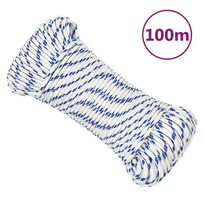 VIDAXL -Kofferchen -Seil 4 mm 100 m Polypropylenweiß