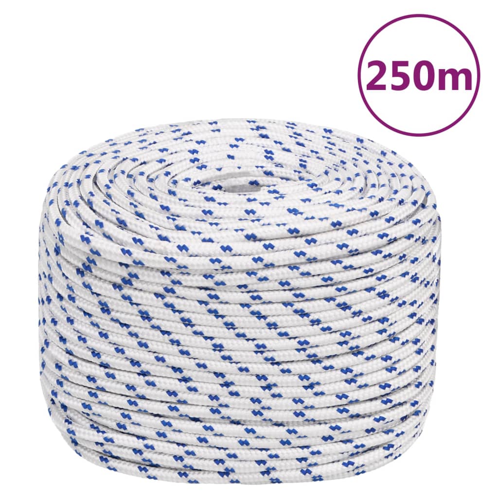 VIDAXL -Kofferchen -Seil 6 mm 250 m Polypropylenweiß