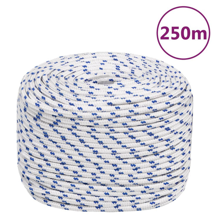 VIDAXL -Kofferchen -Seil 6 mm 250 m Polypropylenweiß