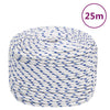 VIDAXL -Kofferchen -Seil 8 mm 25 m Polypropylenweiß