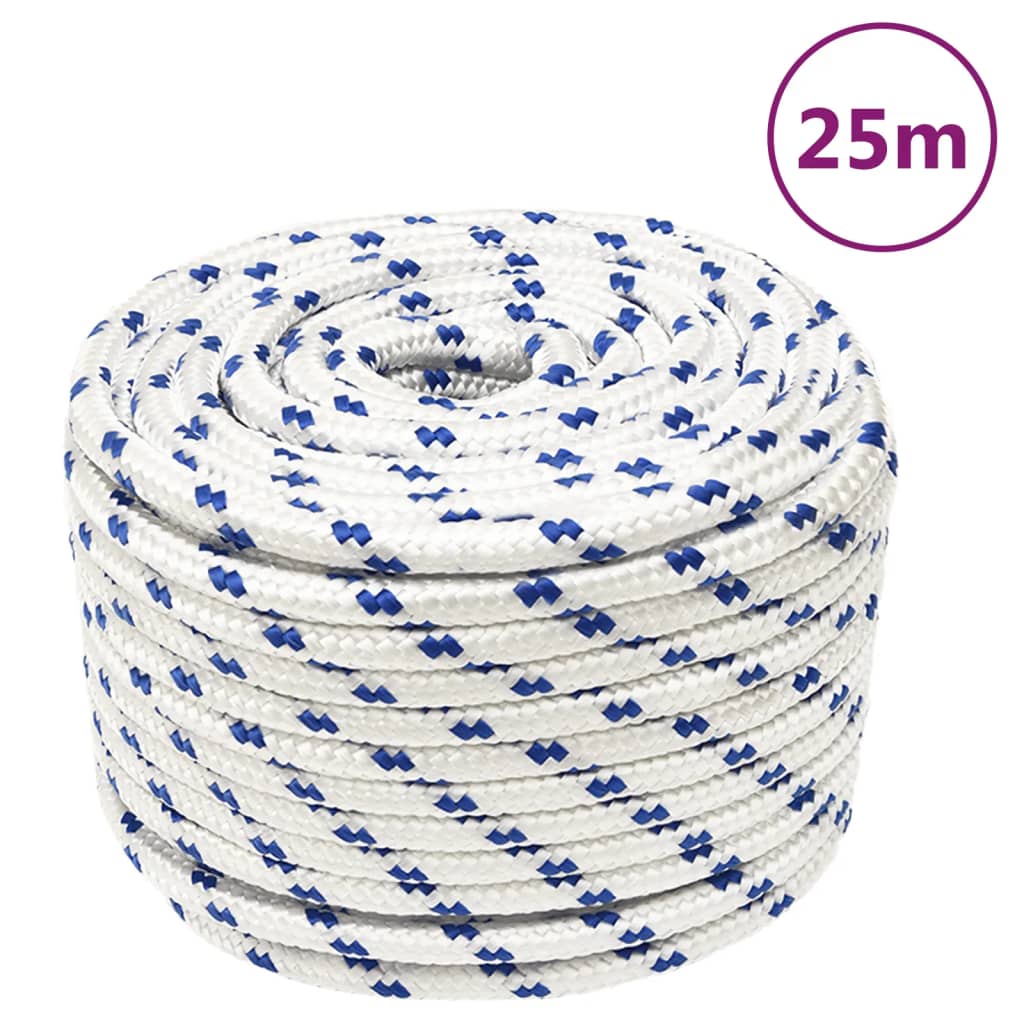 VIDAXL -Sturzseil 14 mm 25 m Polypropylenweiß