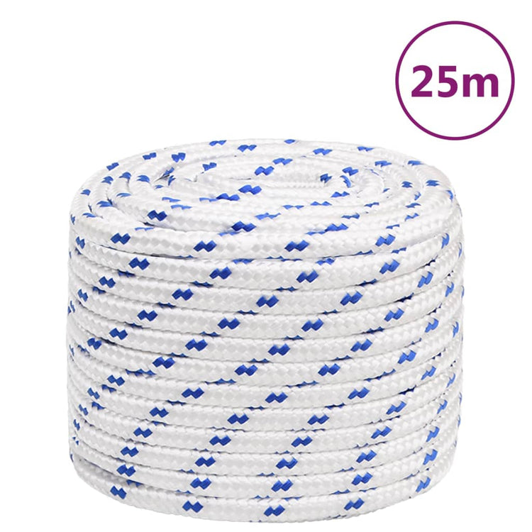 VIDAXL -Kofferchen Seil 16 mm 25 m Polypropylenweiß