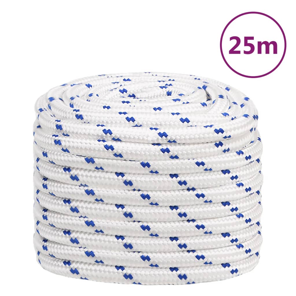 VIDAXL -Kofferchen Seil 20 mm 25 m Polypropylenweiß