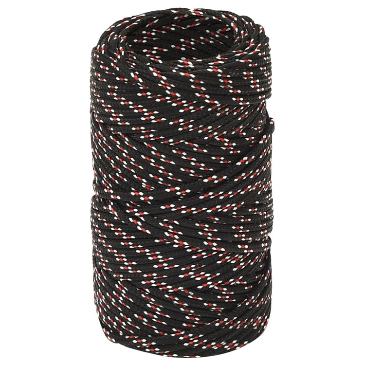 VIDAXL -Kofferchen -Seil 2 mm 100 m Polypropylenschwarz