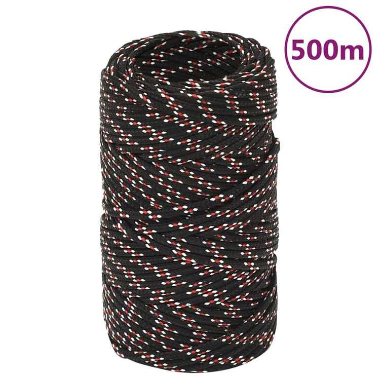 VIDAXL -Stiefelseil 2 mm 500 m Polypropylenschwarz