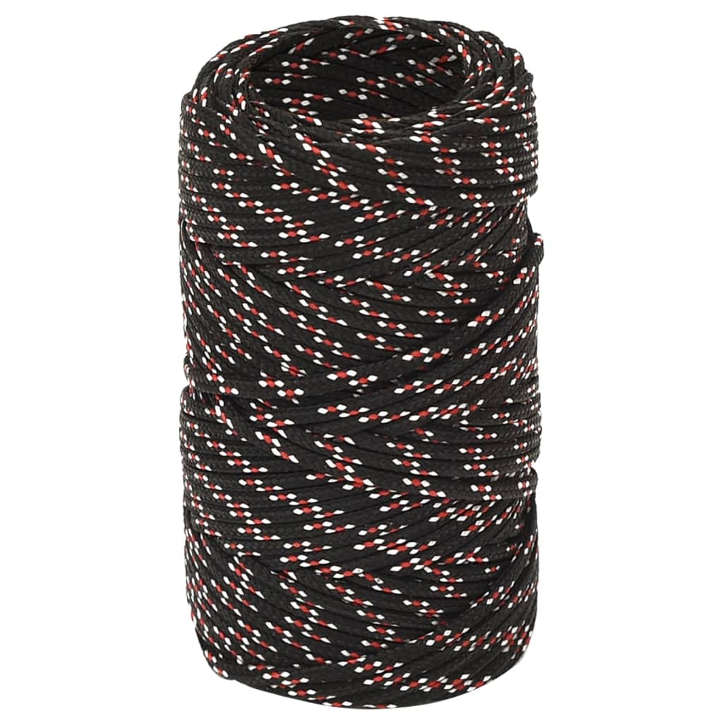 VIDAXL -Stiefelseil 2 mm 500 m Polypropylenschwarz