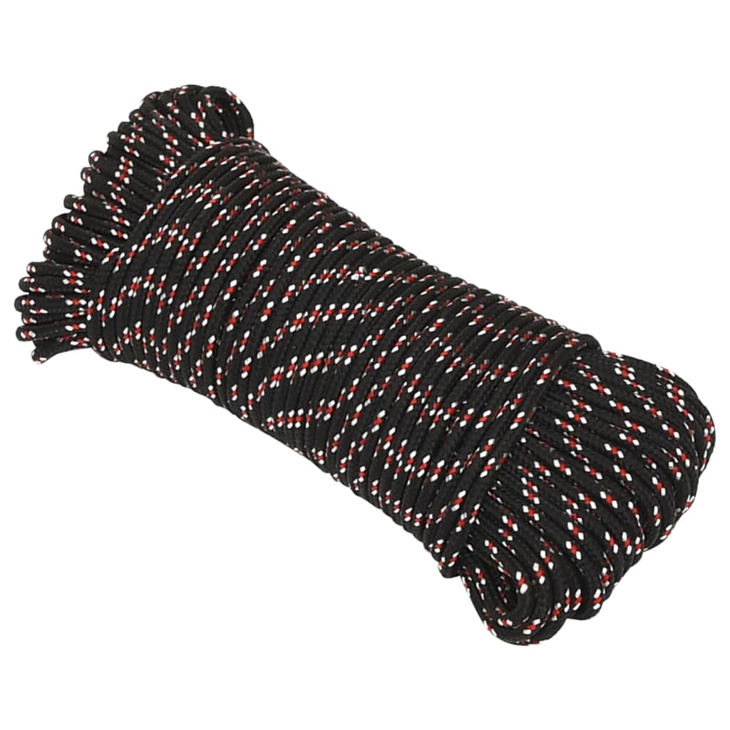 VIDAXL -Sturzseil 3 mm 250 m Polypropylenschwarz