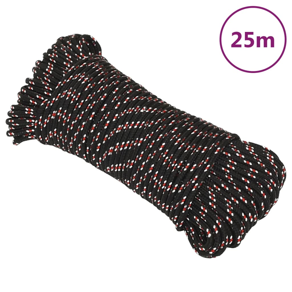 VIDAXL -Kofferchen -Seil 4 mm 25 m Polypropylenschwarz