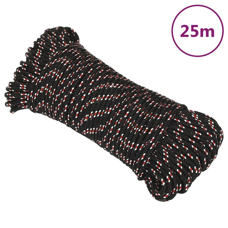 VIDAXL -Kofferchen -Seil 4 mm 25 m Polypropylenschwarz