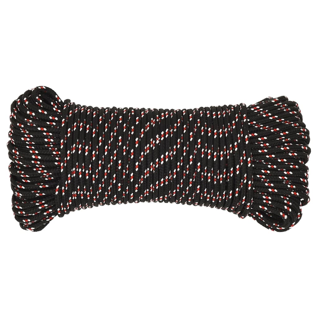 VIDAXL -Kofferchen -Seil 4 mm 25 m Polypropylenschwarz