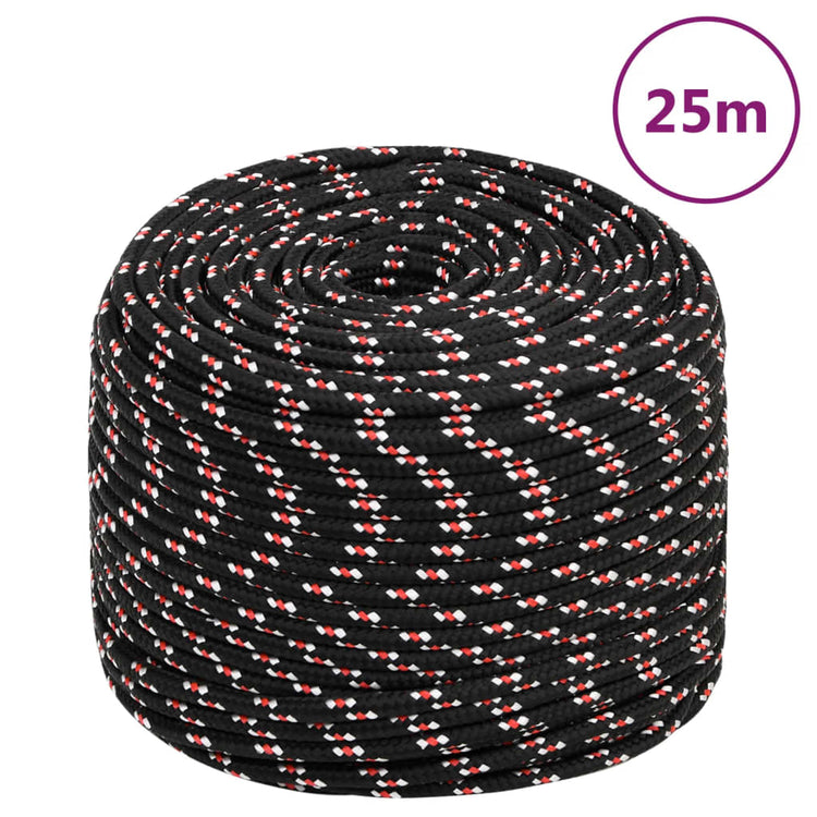 VIDAXL -Kofferchen 6 mm 25 m Polypropylenschwarz