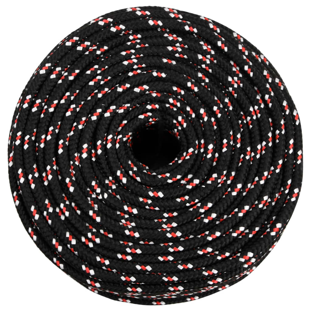VIDAXL -Kofferchen 6 mm 25 m Polypropylenschwarz