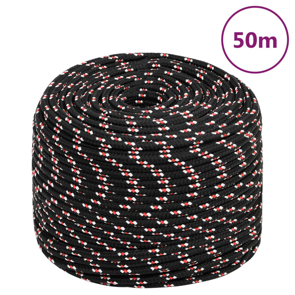 VIDAXL -Kofferchen -Seil 8 mm 50 m Polypropylenschwarz