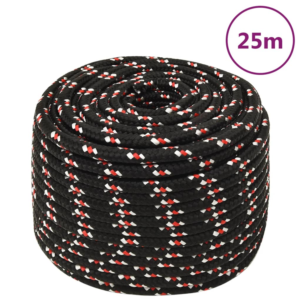 VIDAXL -Kofferchen -Seil 14 mm 25 m Polypropylenschwarz