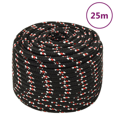 VIDAXL -Kofferchen -Seil 14 mm 25 m Polypropylenschwarz