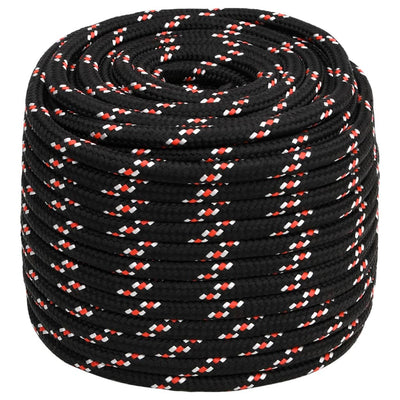 VIDAXL -Sturzseil 16 mm 25 m Polypropylenschwarz