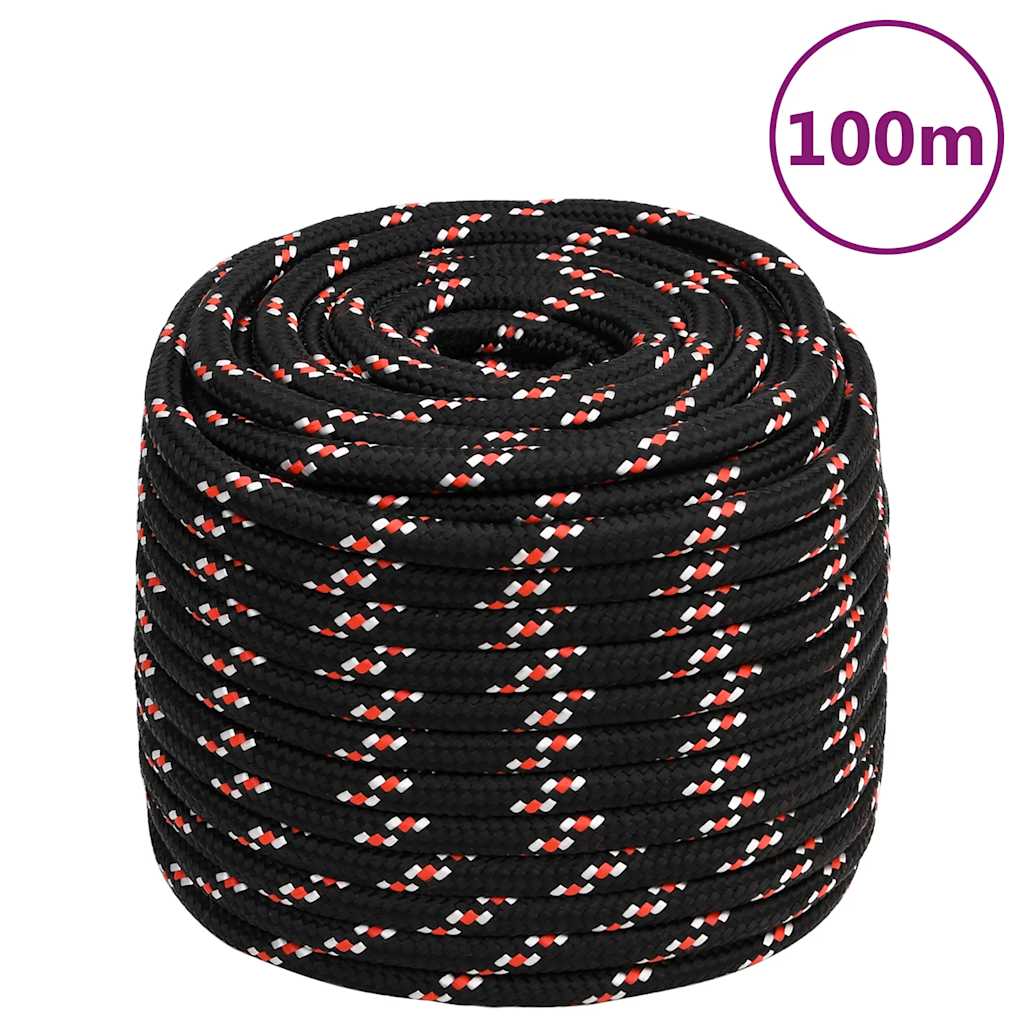 VIDAXL -Sturzseil 16 mm 100 m Polypropylenschwarz
