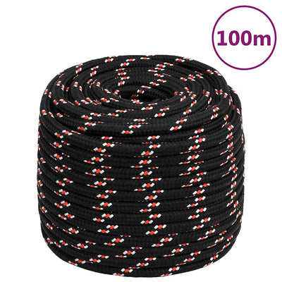 VIDAXL -Sturzseil 16 mm 100 m Polypropylenschwarz