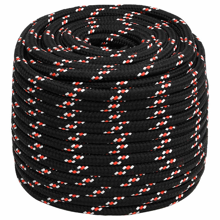 VIDAXL -Sturzseil 16 mm 100 m Polypropylenschwarz