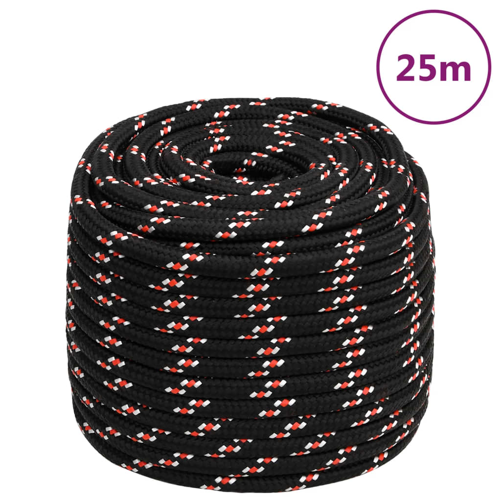 VIDAXL -Kofferchen Seil 18 mm 25 m Polypropylenschwarz