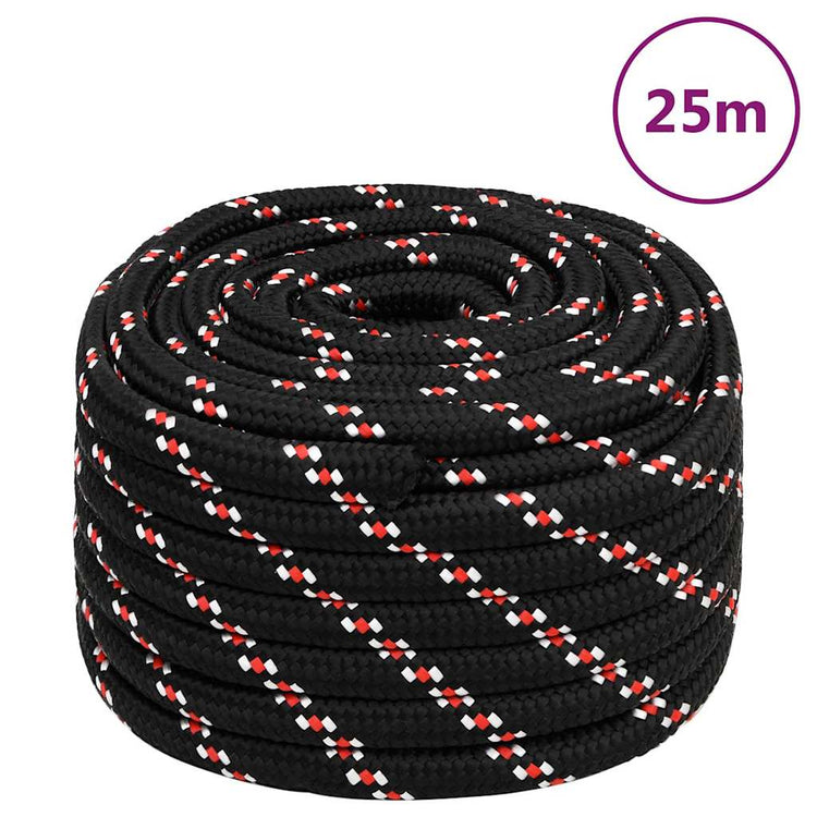 VIDAXL -Startseil 20 mm 25 m Polypropylenschwarz