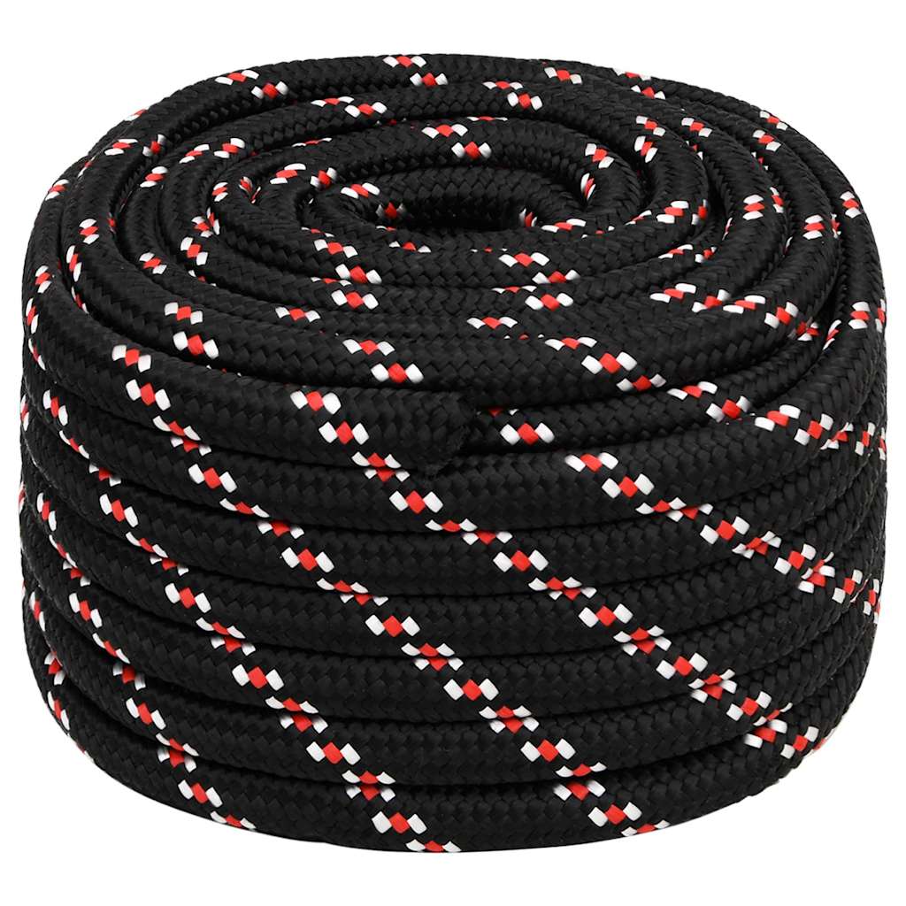 VIDAXL -Startseil 20 mm 25 m Polypropylenschwarz