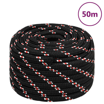 Vidaxl -Bootseil 20 mm 50 m Polypropylenschwarz