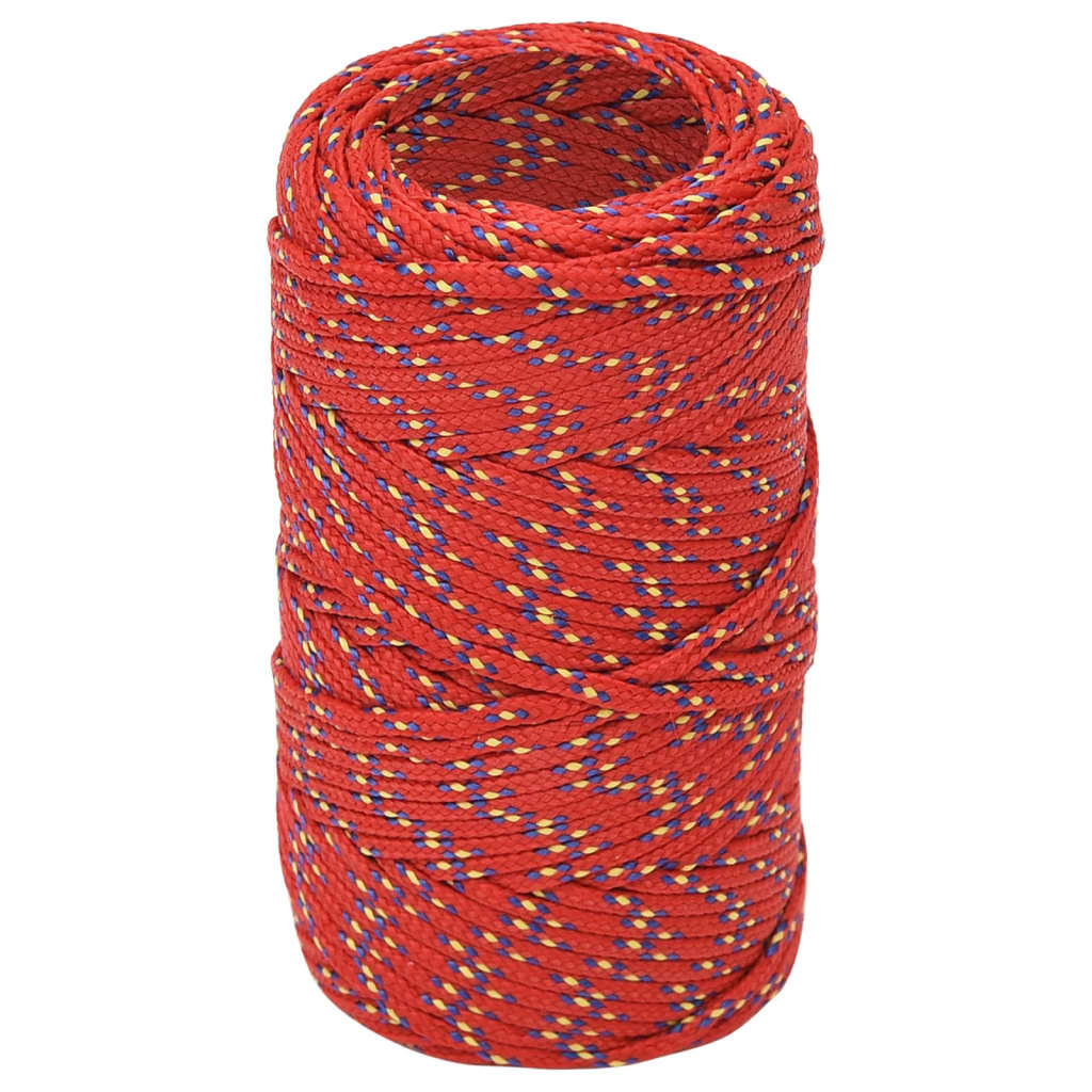 Vidaxl -Bootseil 2 mm 100 m Polypropylenrot