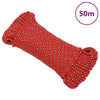 Vidaxl -Bootseil 3 mm 50 m Polypropylenrot