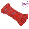 Vidaxl -Bootseil 3 mm 100 m Polypropylenrot